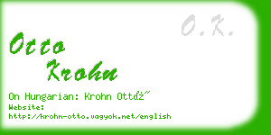 otto krohn business card